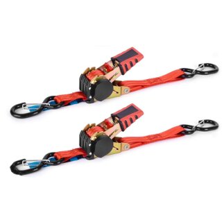 Tie Down Belts, Automatic Rollup,Set of 2