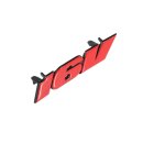 Front 16V grille badge for Volkswagen - Fniished in black and red
