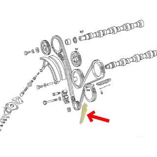 Gleitschiene für Mercedes M116 / M117 Motor