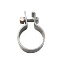 Stainless steel exhaust clamp 63 mm.