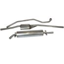 Stainless steel exhaust for Mercedes tail fin 190 / 190C...