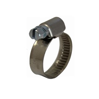 Stainless steel hose clamp 16-27mm.