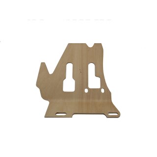 Pedal base plate molded from laminated birch wood for Porsche 911 Targa up to 07/89