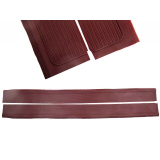 Dark Red Mercedes R107 rubber sill plate covers