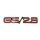 Schriftzug "GS/2,8" verchromt schwarz/rot ausgelegt für Kofferraum Opel Oldtimer Commodore B