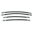4x brake hoses front and rear for Mercedes W123 W124 W126...