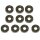 10 x Chrom Rosette für Mercedes W113 Senkkopfschraube