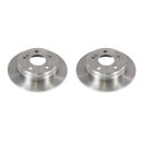 Rear brake discs 258mm, unventilated for Mercedes W124...