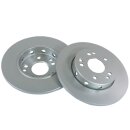 Front brake discs 284mm, unventilated for Mercedes W124...