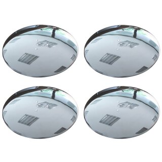 Hub cap with 3 holes for Porsche badge, stainless steel S304, polished