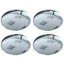 Hub cap with 3 holes for Porsche badge, stainless steel S304, polished