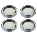 Hub cap with 3 holes for Porsche badge, stainless steel...
