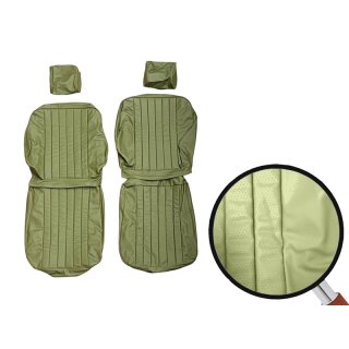 Seat covers olive green 6-piece for Mercedes R107 from year of manufacture 10/1975-1985