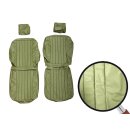 Seat covers olive green 6-piece for Mercedes R107 from year of manufacture 10/1975-1985