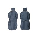 Seat covers blue 6-piece for Mercedes R107 from 10/1975-1985
