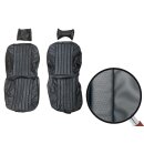 Seat covers black 6-piece for Mercedes R107 up to year 09/1975