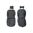 Seat covers black 6-piece for Mercedes R107 up to year 09/1975