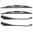 Set of wiper arms including wiper blades left and right...