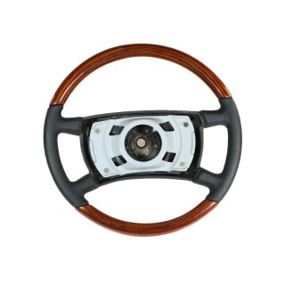 B-stock leather zebrano wood steering wheel with 21mm gear wheel. for Mercedes R107 W123 W124 W126 W201
