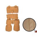 Bamboo seat covers 9-piece for Mercedes W123 Sedan