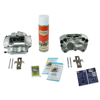 2x brake caliper 4-piston VA & brake cleaner for Mercedes R107 from 09/85