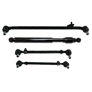 1 set of tie rods with steering rod and steering damper for Mercedes 190 W201