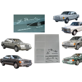 Windshield sticker set for Mercedes young & classic cars (8 parts)