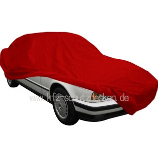 Car-Cover Samt Red with Mirror Bags for BMW 5er (E34)  Bj. 88-95