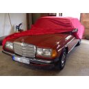 Car-Cover Satin Red mit Spiegeltasche für Mercedes E-Klasse (W123)