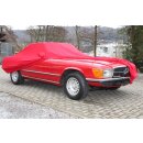 Car-Cover Satin Red mit Spiegeltaschen für Mercedes SL R107
