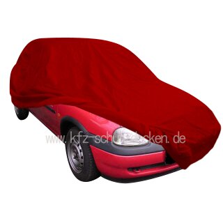 Car-Cover Samt Red with Mirror Bags for Opel Corsa B 1995-2001