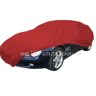 Car-Cover Satin Red ohne Spiegeltaschen für Mercedes SL Cabriolet R230
