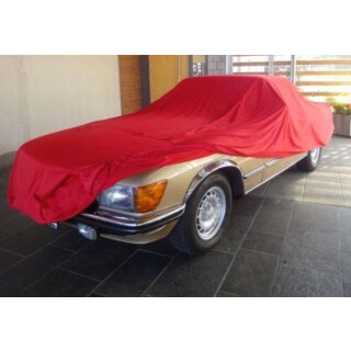 Car-Cover Samt Red for Mercedes SL Coupe u. Cabriolet R107