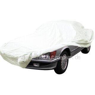 Car-Cover Satin White ohne Spiegeltaschen für Mercedes SL Cabriolet R107