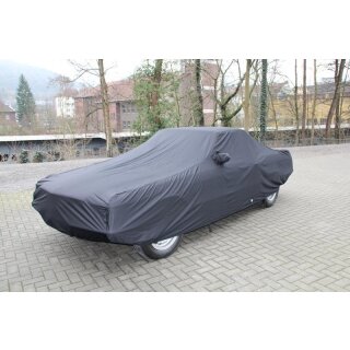 Car-Cover Satin Black mit Spiegeltaschen für Mercedes R107