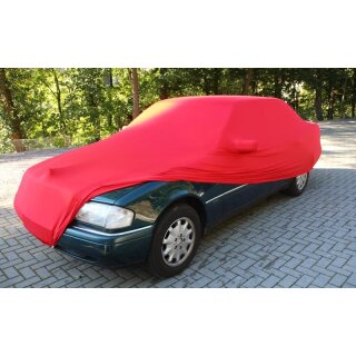 Vollgarage Mikrokontur® Rot mit Spiegeltaschen für Mercedes C-Klasse 1993-1999