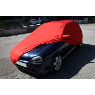 Red AD-Cover ® Mikrokontur with mirror pockets for Opel Corsa B 1995-2001