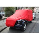 Red AD-Cover ® Mikrokontur with mirror pockets for Mercedes G-Klasse