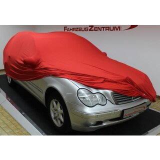 Vollgarage Mikrokontur® Rot mit Spiegeltaschen für Mercedes C-Klasse T-Modell S 203
