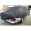 Black AD-Cover ® Mikrokuntur with mirror pockets for Mercedes E-Klasse (W124) Lim., Coupe & Cabrio