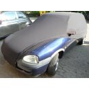 Black AD-Cover ® Mikrokuntur with mirror pockets for Opel Corsa B 1995-2001