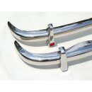 Stainless steel bumpers with license plate light recesses...