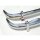 Stainless steel bumpers with license plate light recesses for Mercedes Ponton