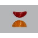 Glass red orange  for egg lights (set) Mercedes Benz 170 S & 170V