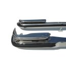 Edelstahl Stoßstangen Set für Mercedes W111 Flachkühler Coupé & Cabrio