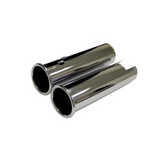2x chrome trim for exhaust tailpipes on the Mercedes W113