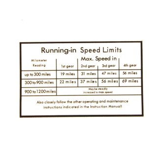 Aufkleber "Running Speed limits" für Mercedes Oldtimer