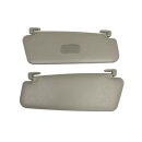 Grey sun visor set with plastic holders for Mercedes W111 convertible