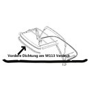 Vordere Dichtung am Mercedes W113 Cabrio Verdeck