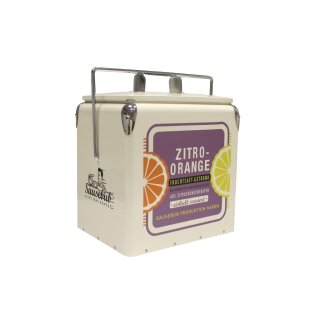 Sausebub Retro cool box in vintage fruit juice design